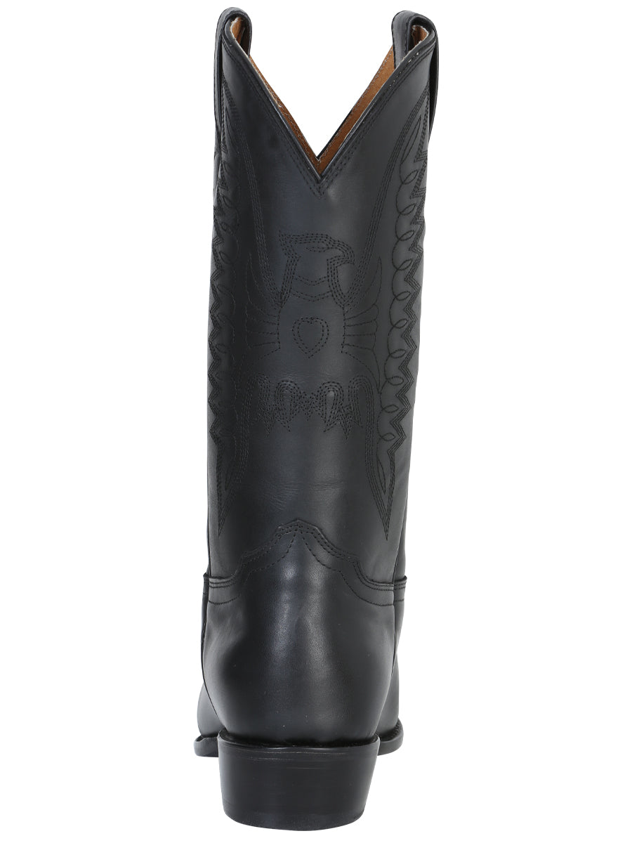 Rodeo Bravo x El General Men's Pointed Toe Leather Cowboy Boots - Made in Mexico - Black 135