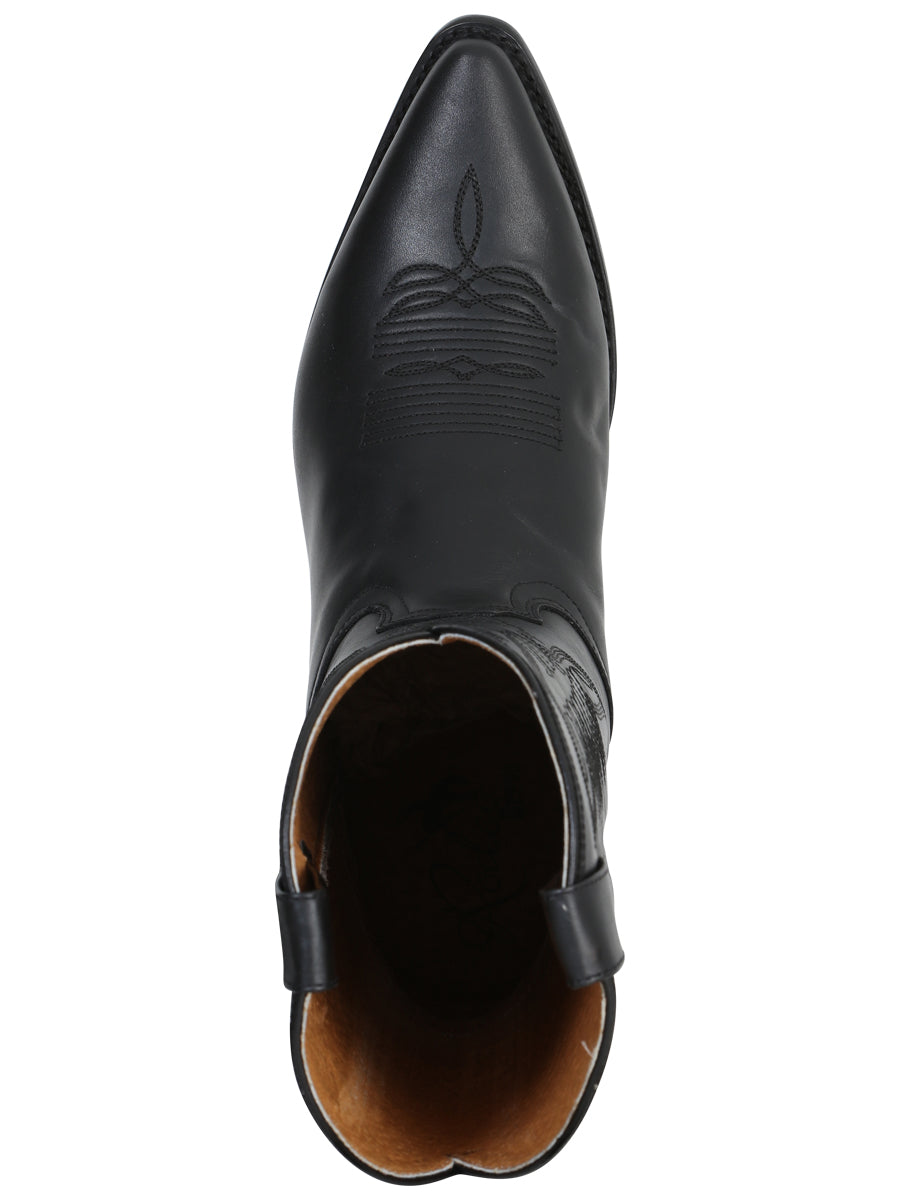 Rodeo Bravo x El General Men's Pointed Toe Leather Cowboy Boots - Made in Mexico - Black 135