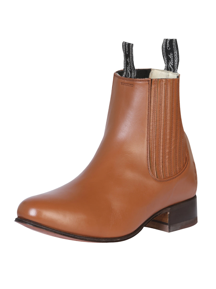 El Canelo "Plata" Men's Charro Ankle Cowboy Boot - Atlas Maple 227
