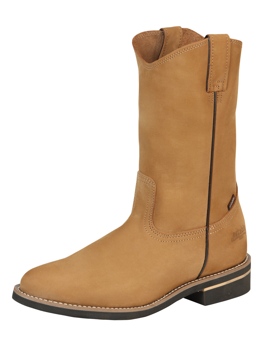 Establo Work Boot Leather Nobuck Cinnamon 303