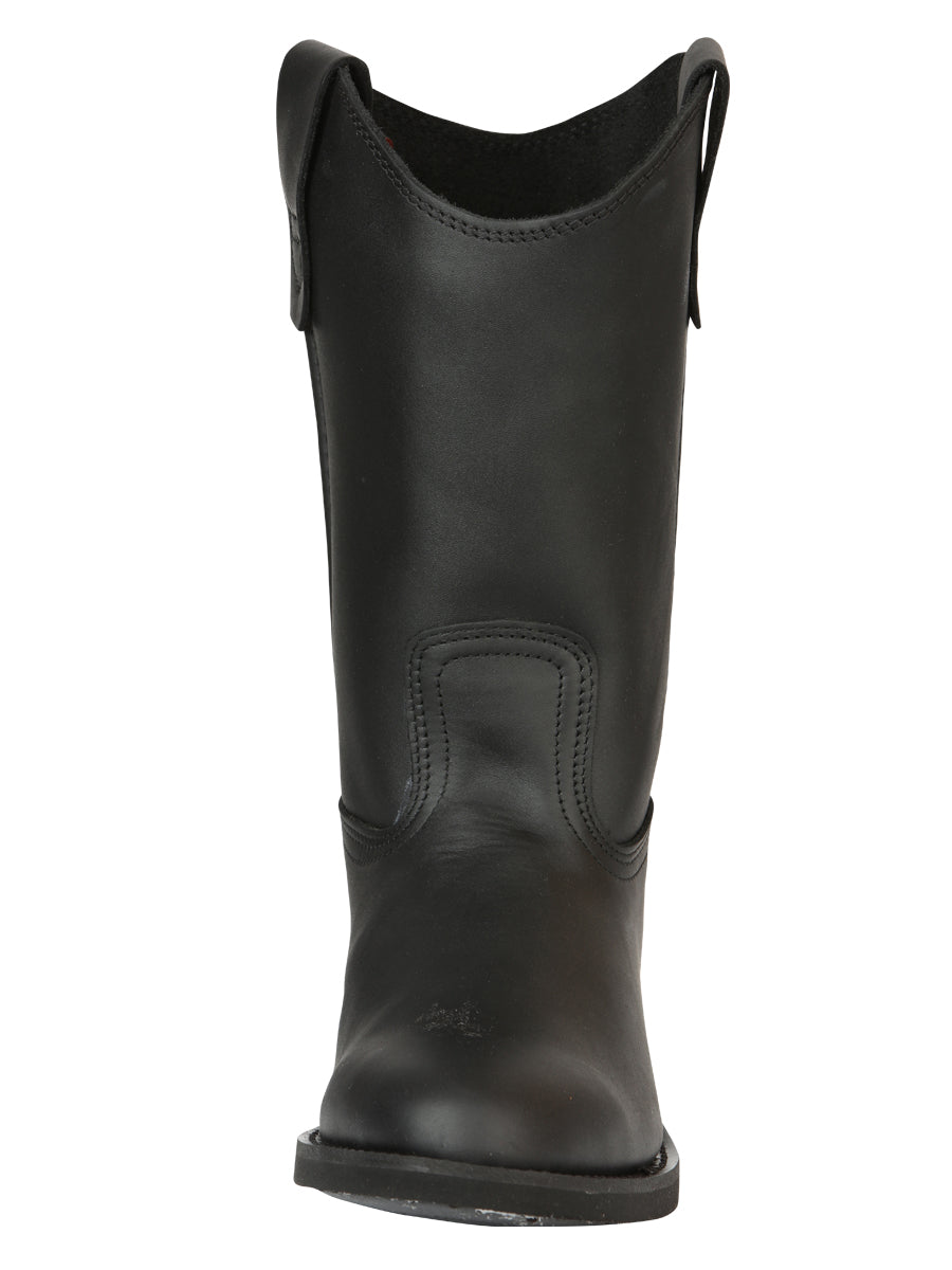 ESTABLO Men's Leather Work Boot - Made in Mexico - Grasso Black 311
