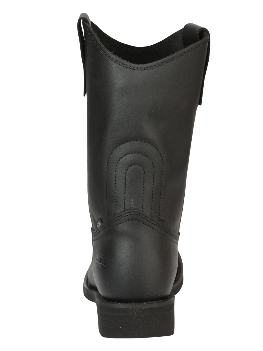 ESTABLO Men's Leather Work Boot - Made in Mexico - Grasso Black 311