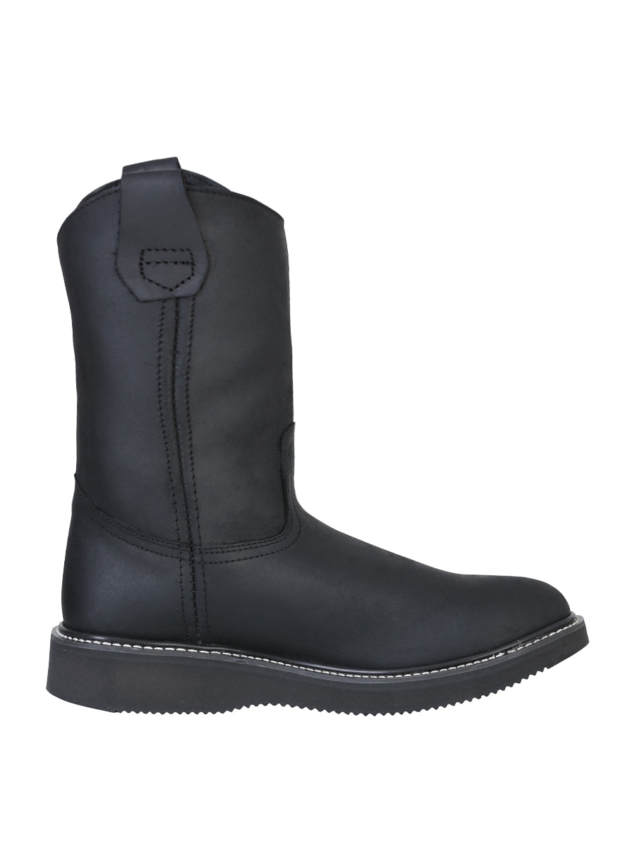 Establo Men's Work Boot Grasso Leather - Black 312
