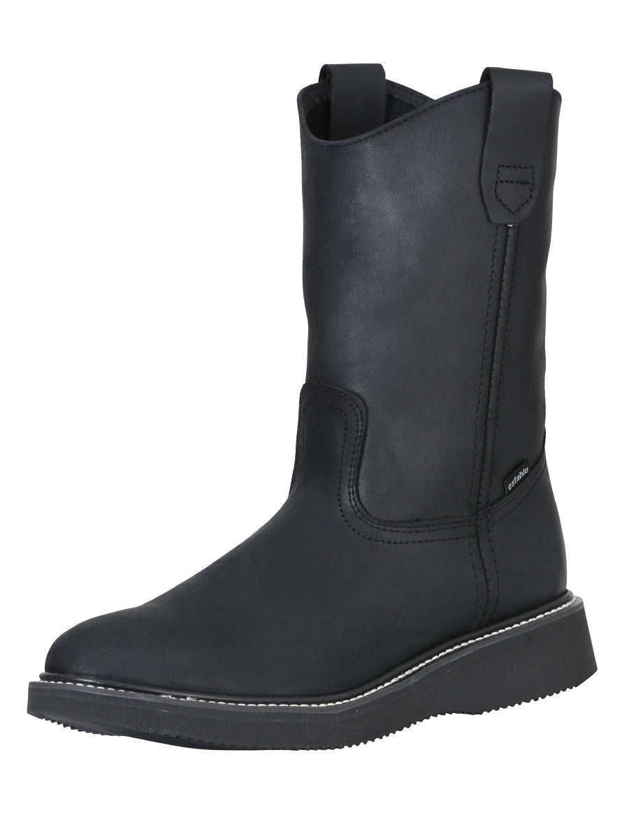 Establo Work Boot Grasso Leather Black 312