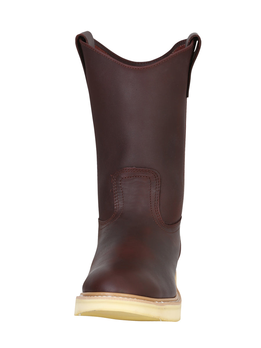 ESTABLO Men's Leather Work Boot - Made in Mexico - Grasso Shedron 318