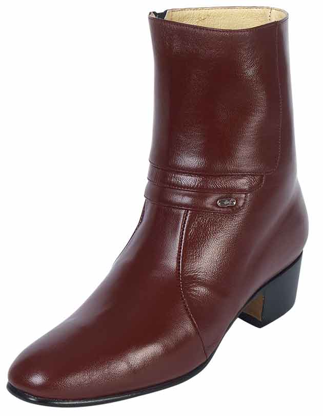 El Besserro Men's Cowboy Western Dress Boot - Made in Mexico - Goat Leather in Wine 1912