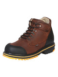 Establo Men's Work Ankle Boot - Black/Brown Lace-Up 10848