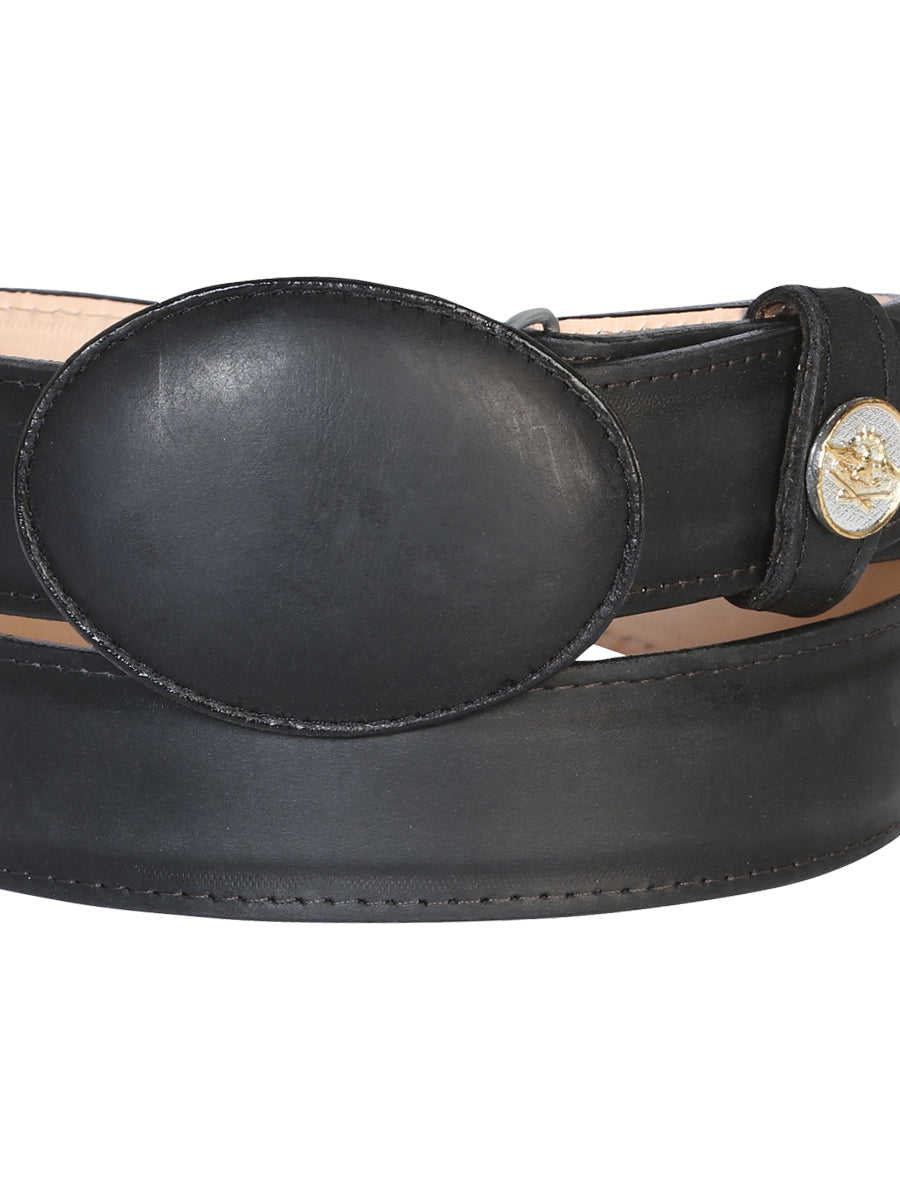 El General Men’s Western Belt - Crazy Leather - Black 21274