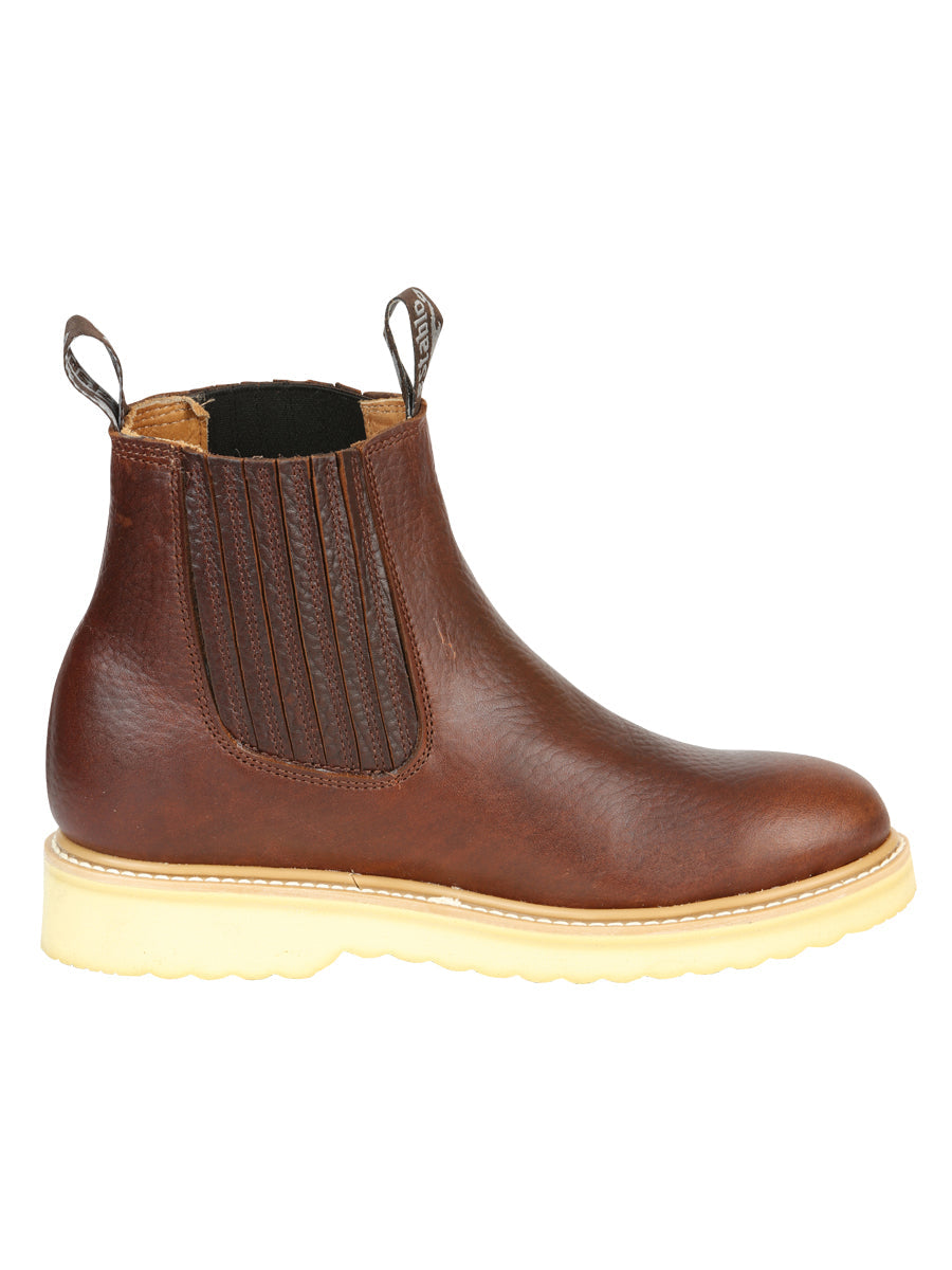 ESTABLO Men's Leather Ankle work Boot - Made in Mexico - Honey 22953