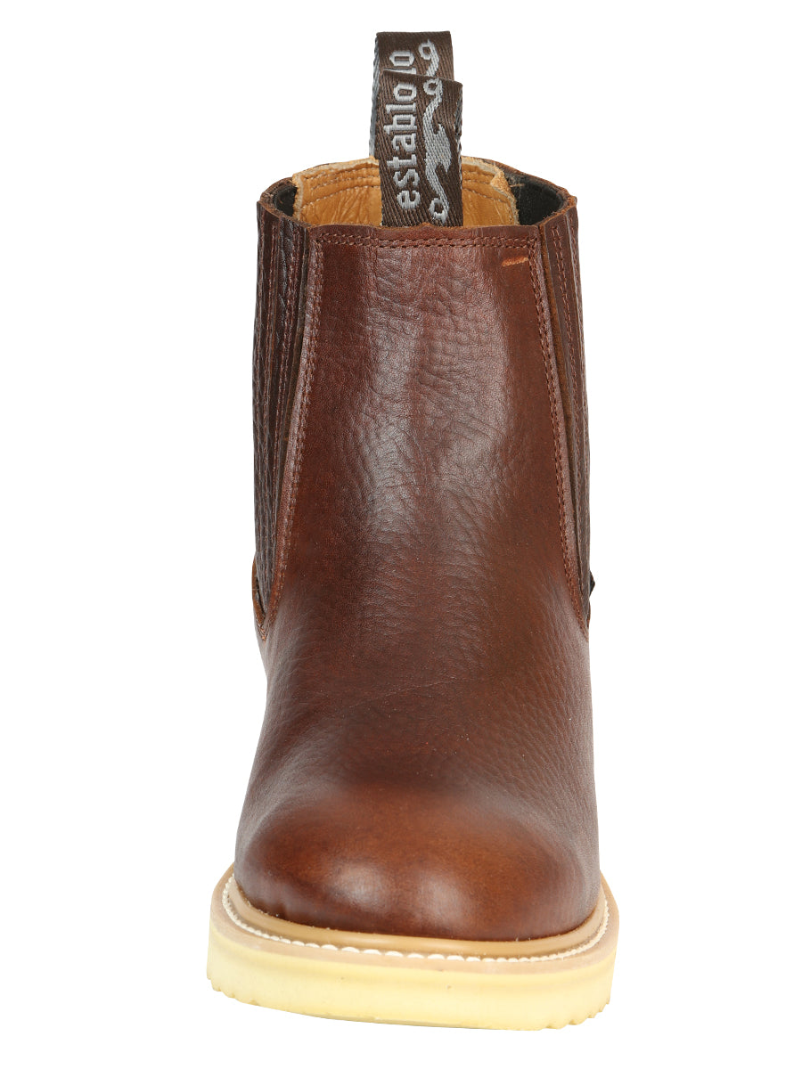 ESTABLO Men's Leather Ankle work Boot - Made in Mexico - Honey 22953