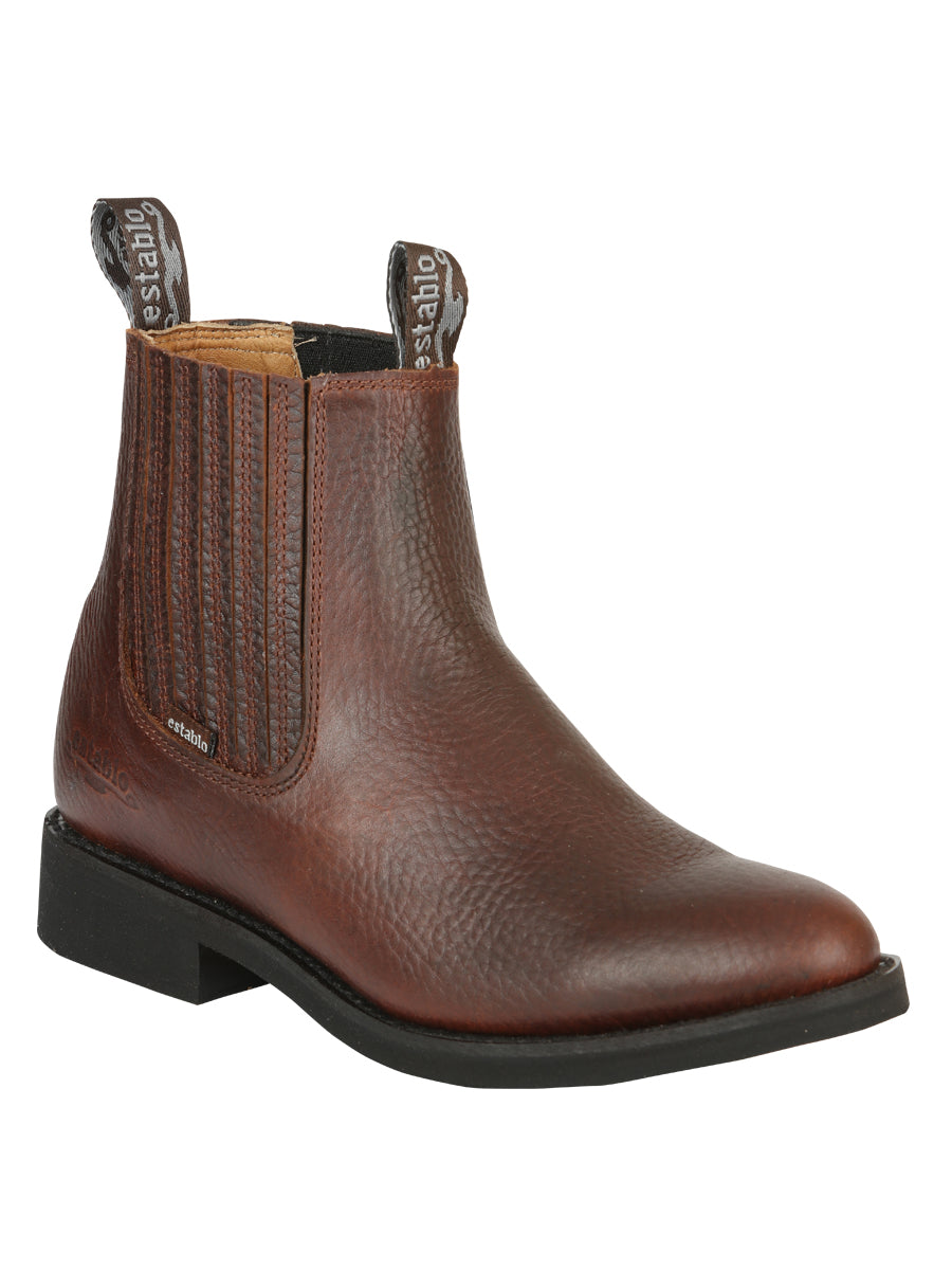 Establo Men's Work Ankle Boot Bull Fight Leather - Honey 22954