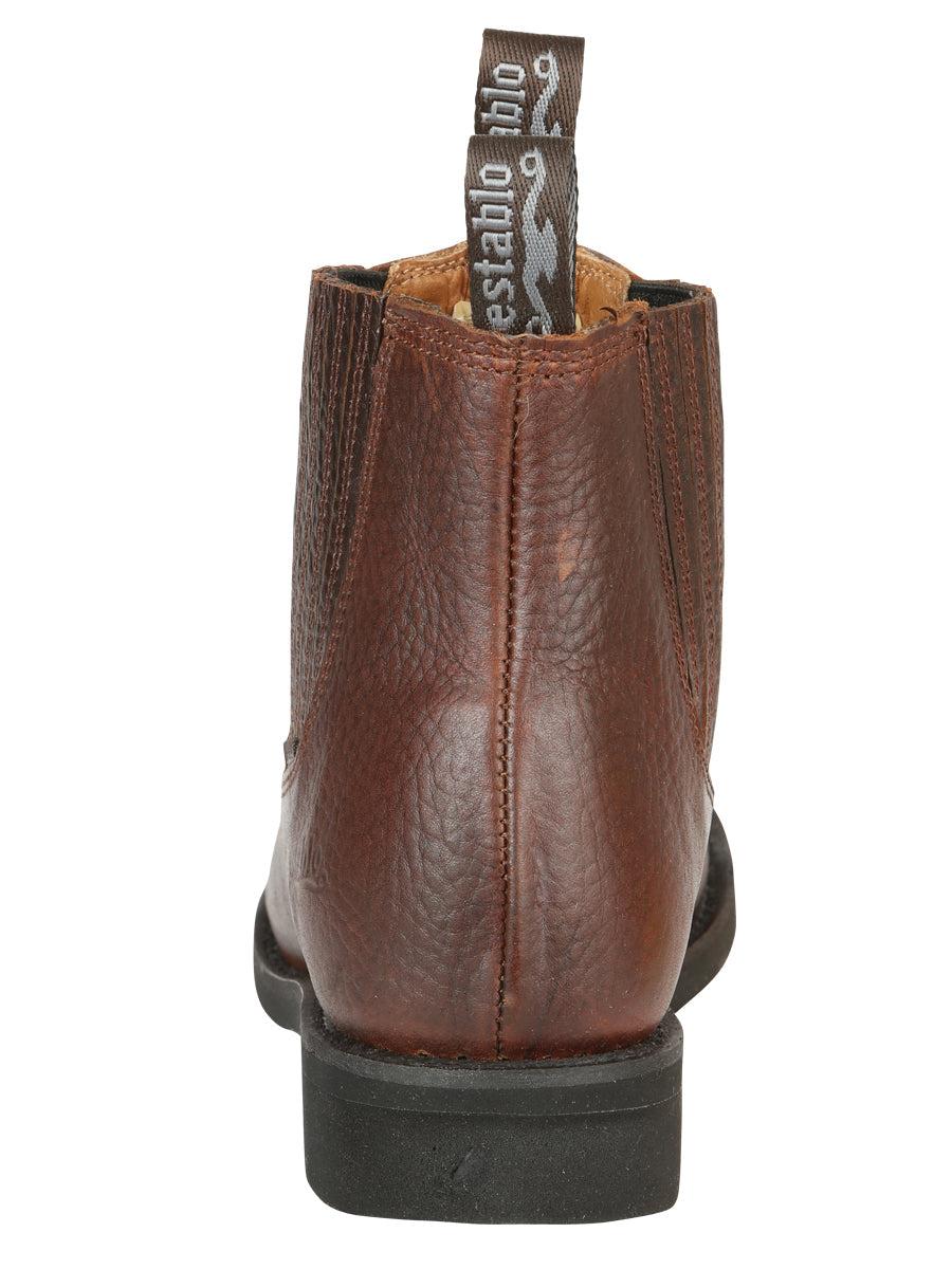 Establo Men's Work Ankle Boot Bull Fight Leather - Honey 22954