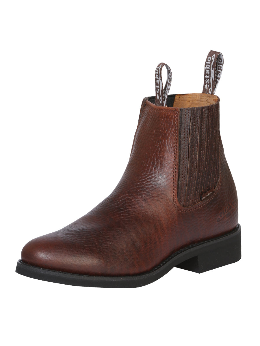 Establo Work Ankle Boot Bull Fight Leather Honey 22954