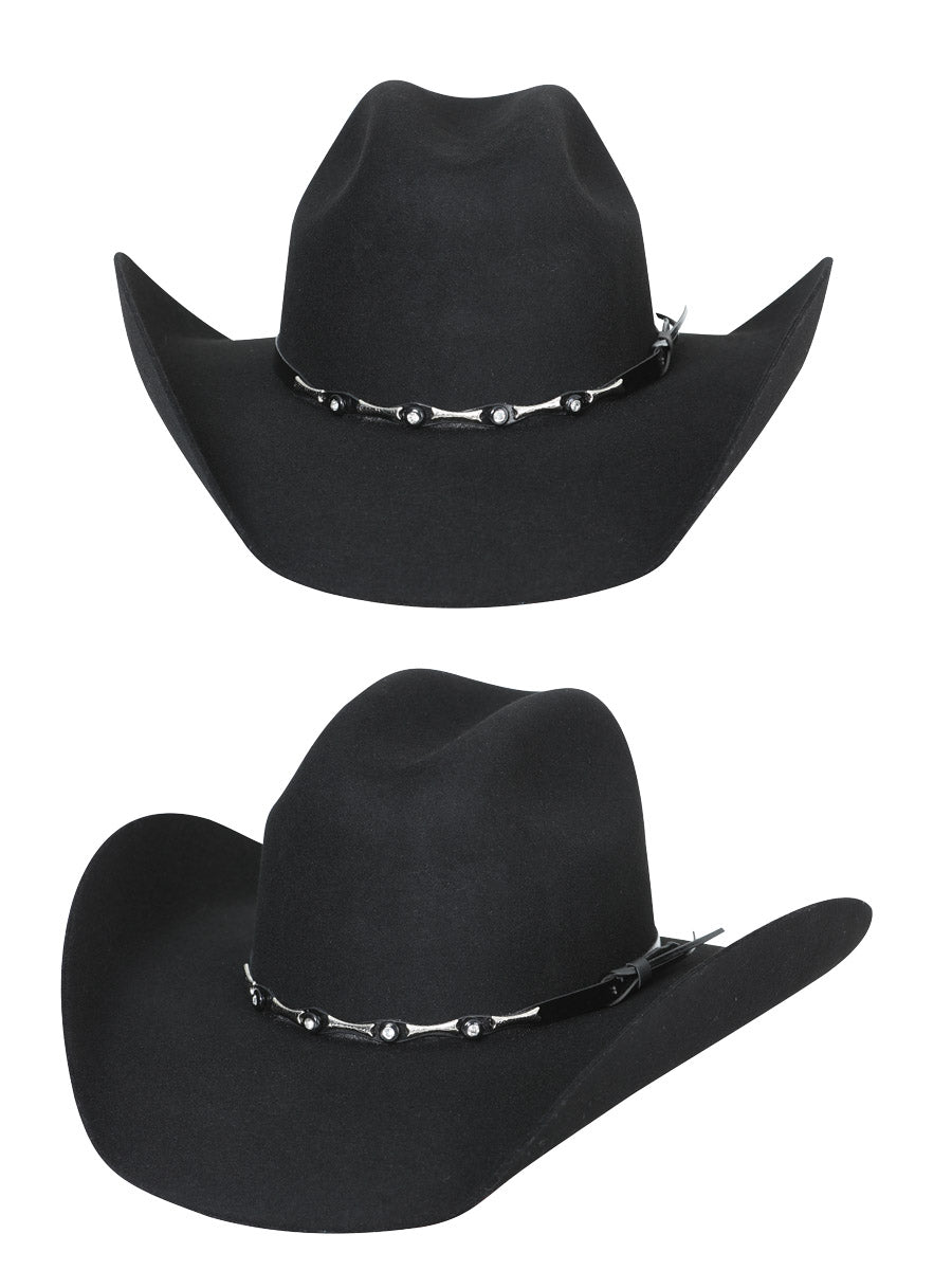 El General 50X Premium Wool Cowboy Hat - Style "Toro" Black 23075