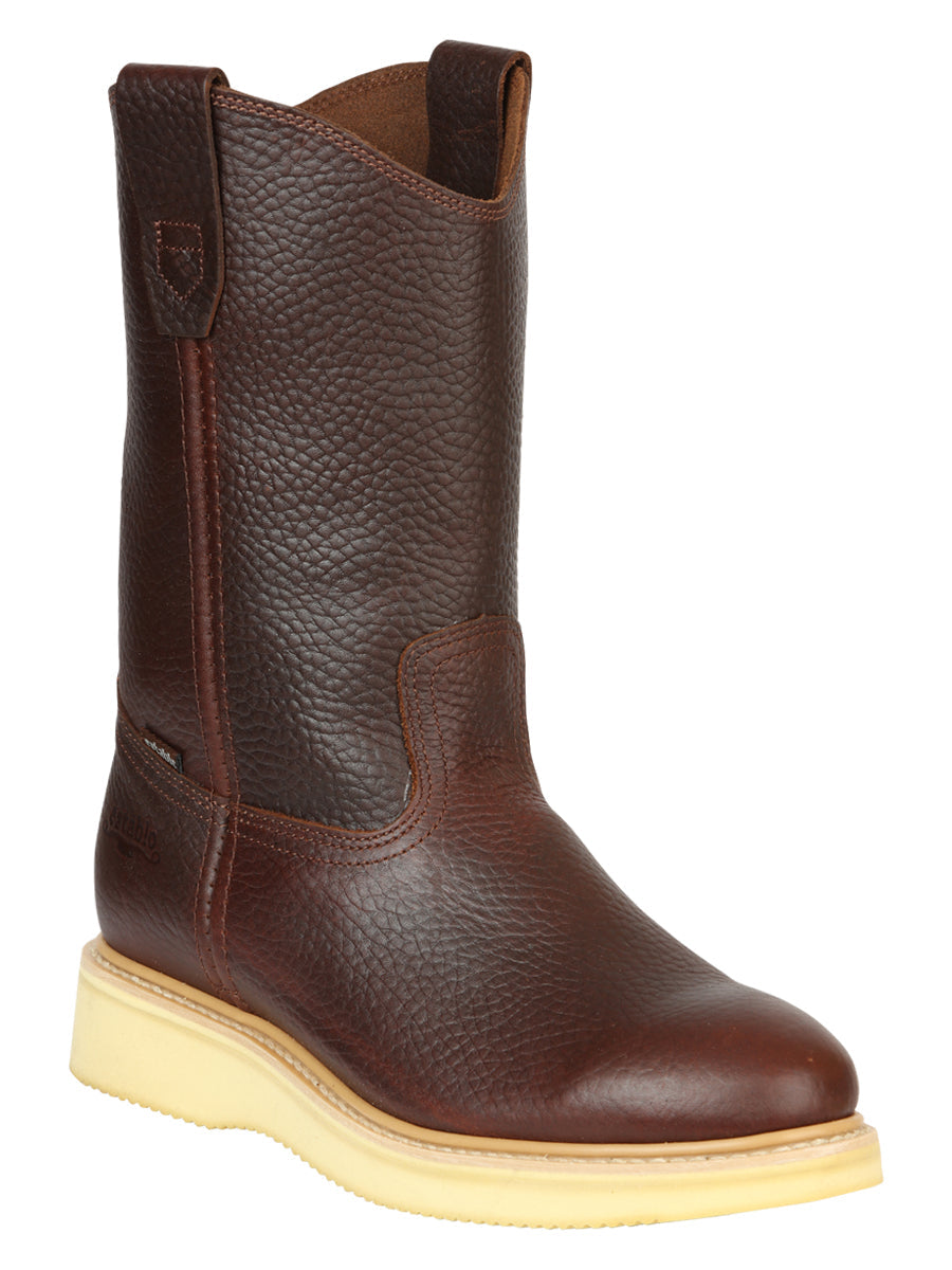ESTABLO Men's Leather Work Boot - Made in Mexico - Honey 23369