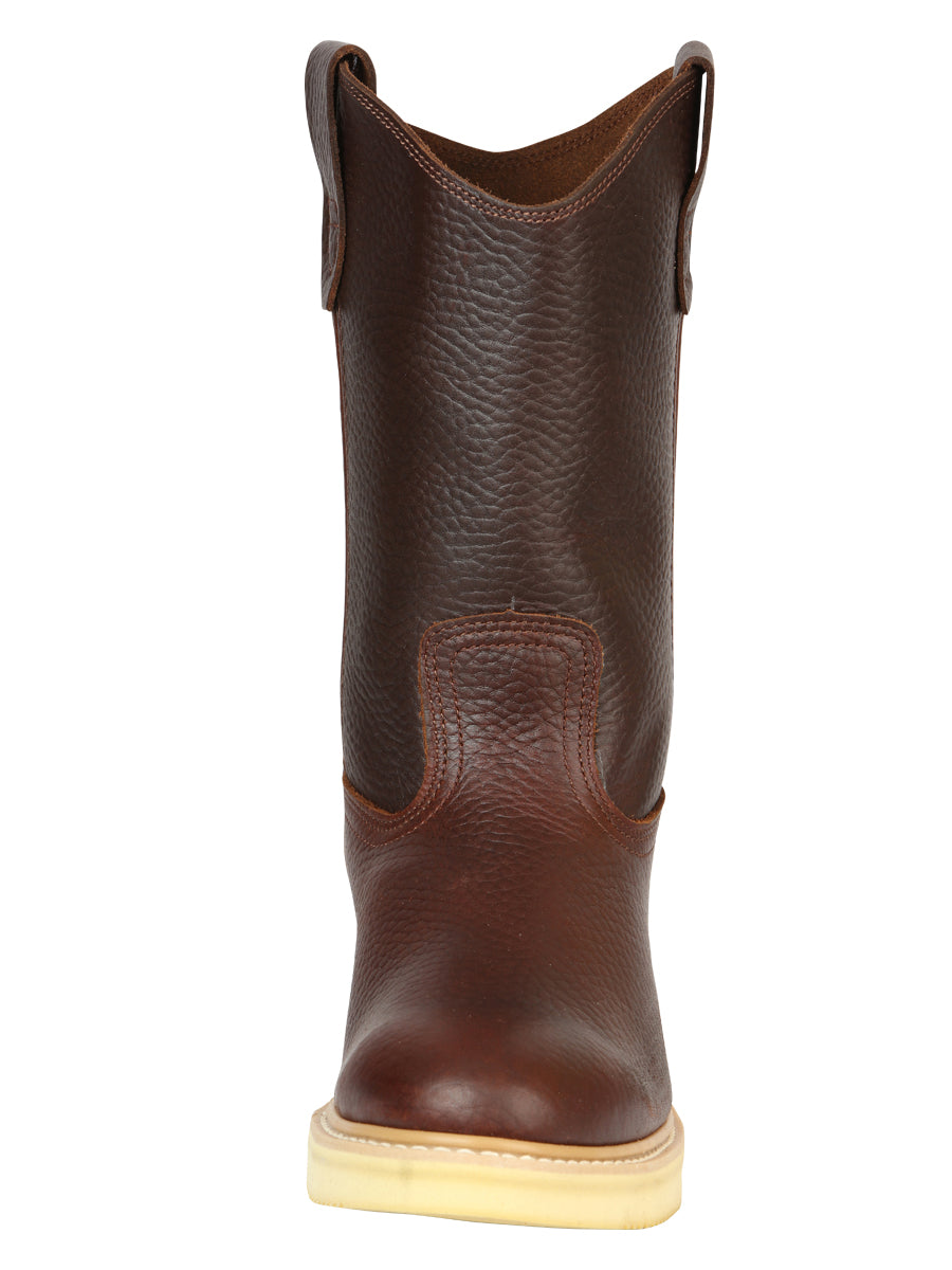 ESTABLO Men's Leather Work Boot - Made in Mexico - Honey 23369