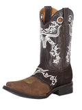 El General Men's Leather Western Cowboy Boot Crazy Camel 34311