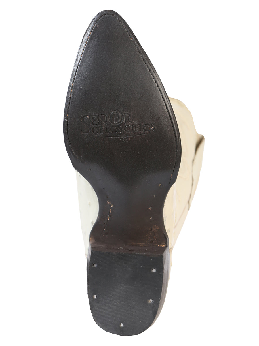Ostrich Print Bone White 40839