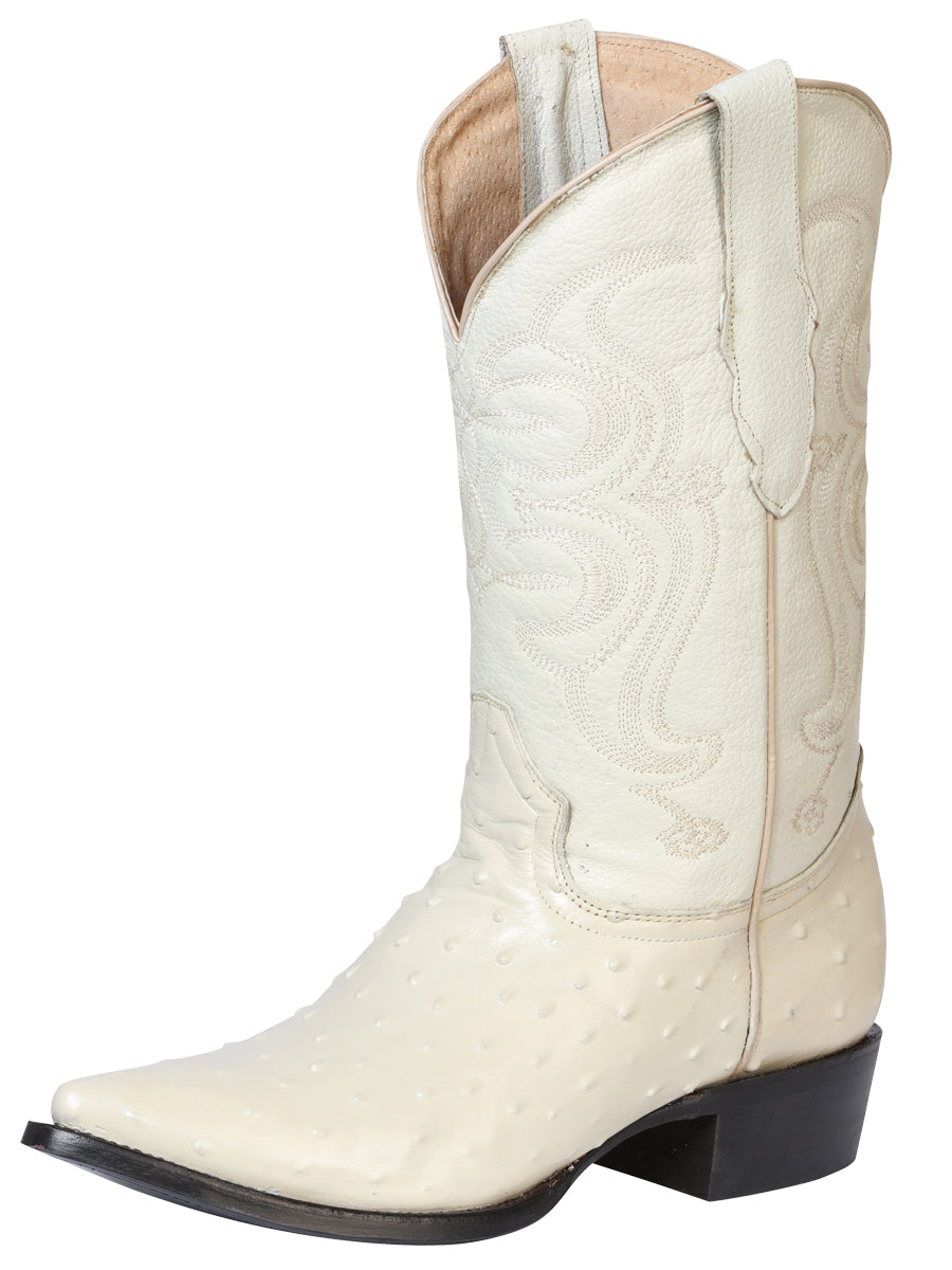 Ostrich Print Bone White 40839
