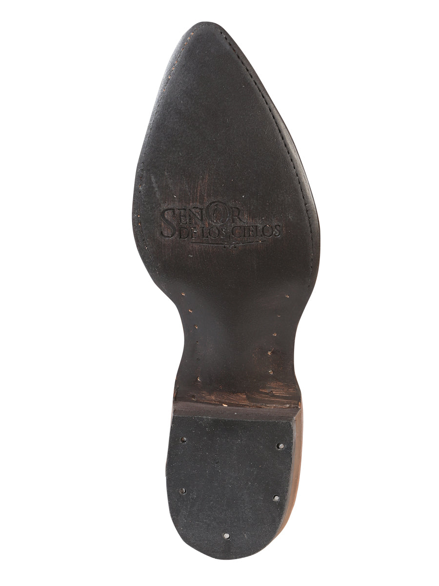 El Senor de los Cielos Western Boot Caiman Tail Print Butter 40843
