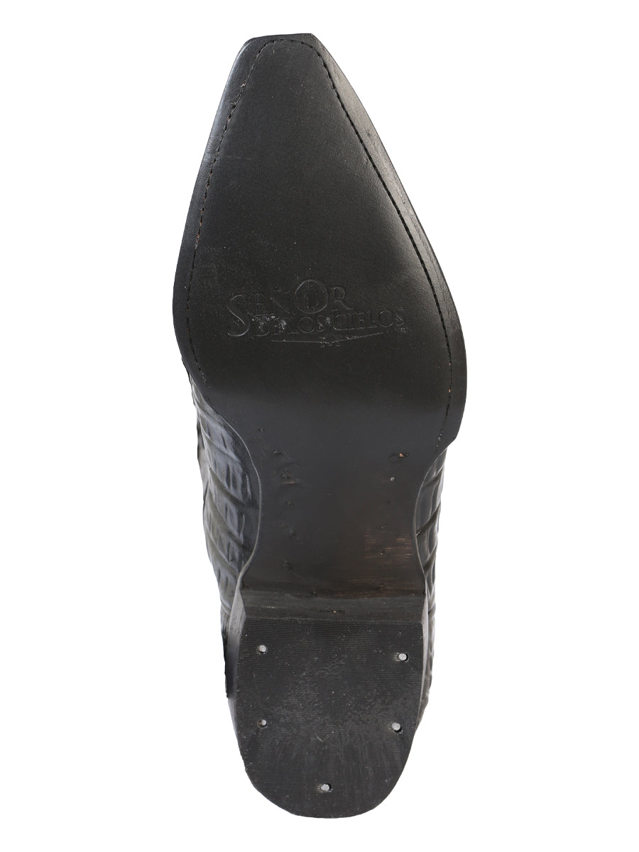 Hornback Caiman Print Black 40854