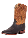 El General Men's Leather Cowboy Boot - Dark Brown 42996