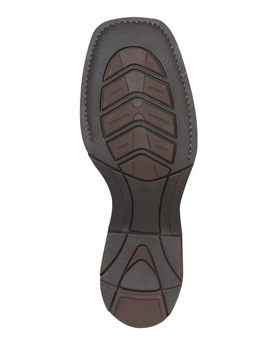 El General Men's Leather Cowboy Boot - Made in Mexico - Crazy Tan 43001