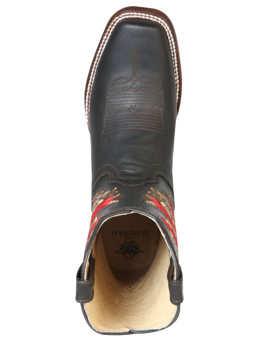 El General Women's Leather Western Cowboy Boot - Crazy Choco 43663