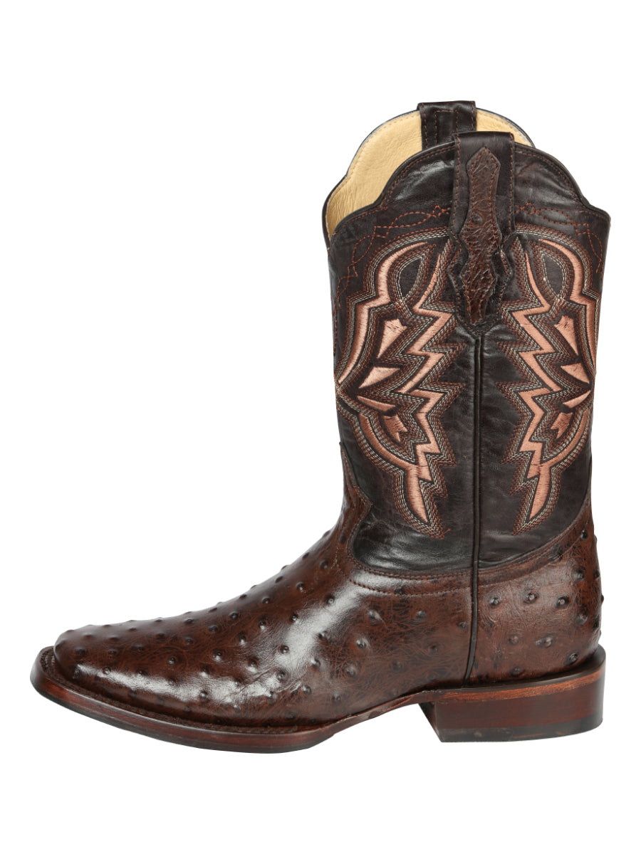El General Rodeo Boot - Ostrich Print (Avestruz) - Brown 44665