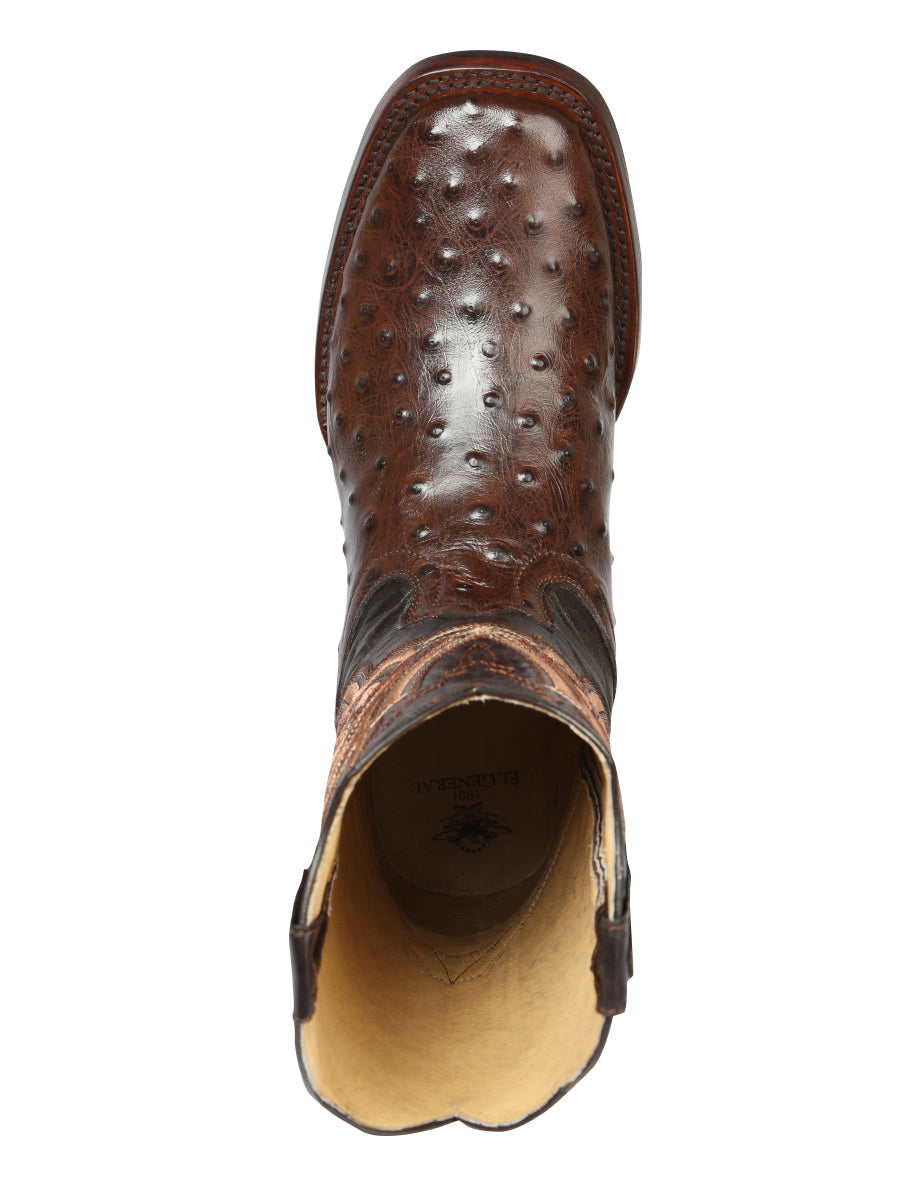 El General Rodeo Boot - Ostrich Print (Avestruz) - Brown 44665