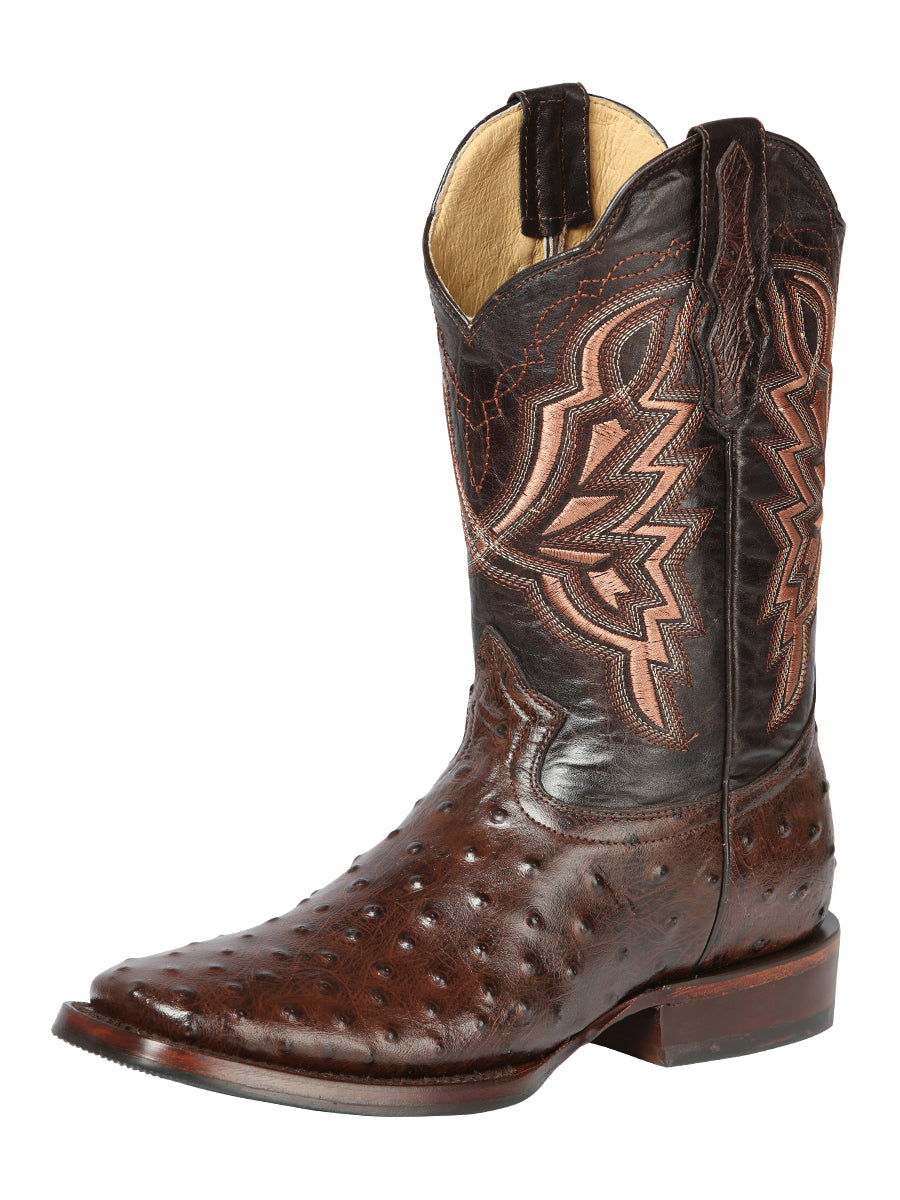 El General Rodeo Boot - Ostrich Print (Avestruz) - Brown 44665