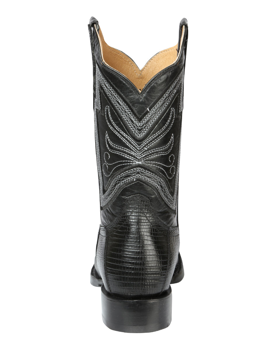 El General Men's Rodeo Boot - Lizard Print - Black 44666