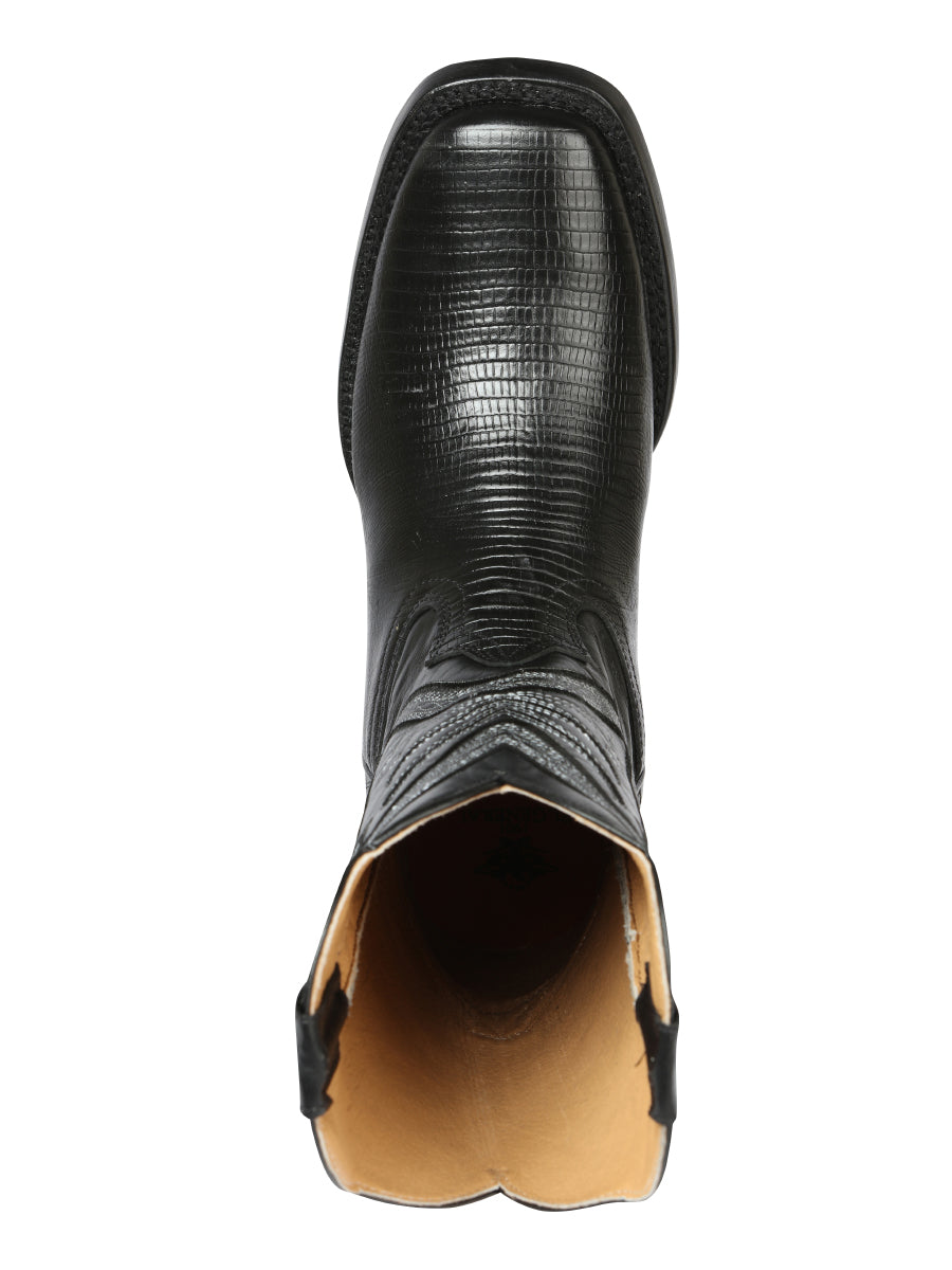 El General Men's Rodeo Boot - Lizard Print - Black 44666