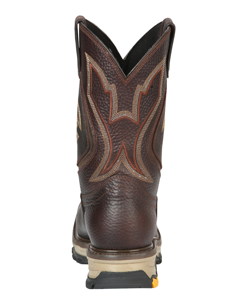 El General Men's Leather Work Boot - Made in Mexico - Bull Fight Cafe Brown 44692