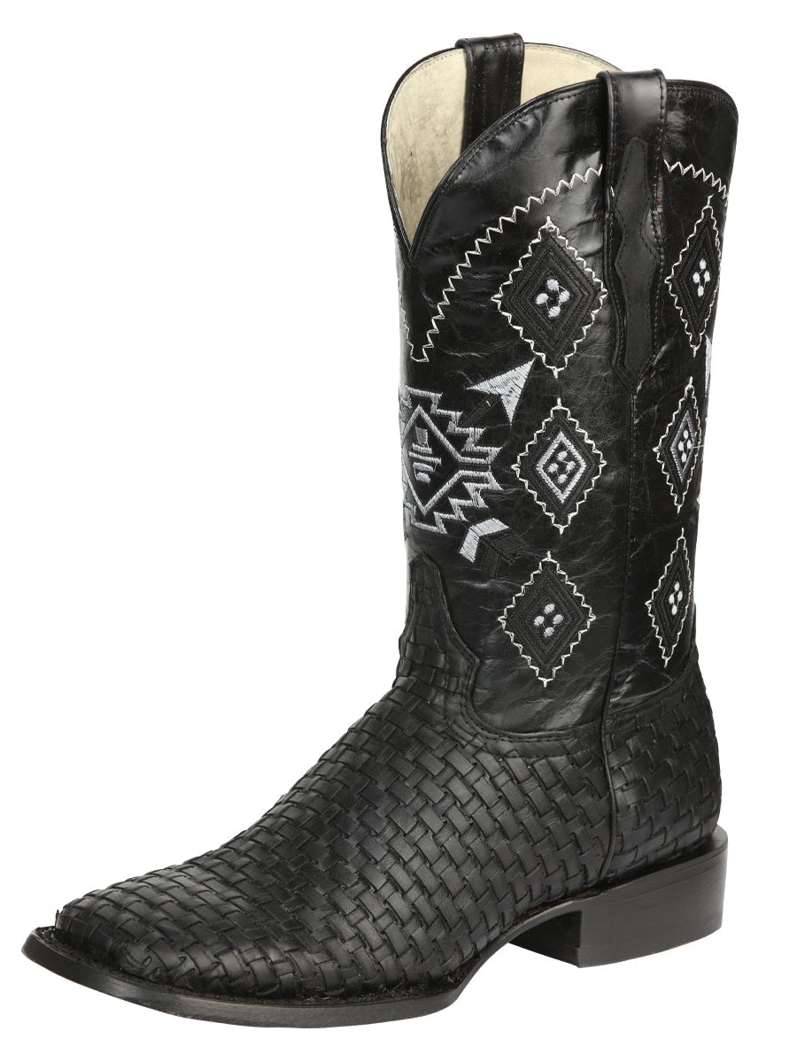El General Petatillo Crazy Black Rodeo Boots 44884