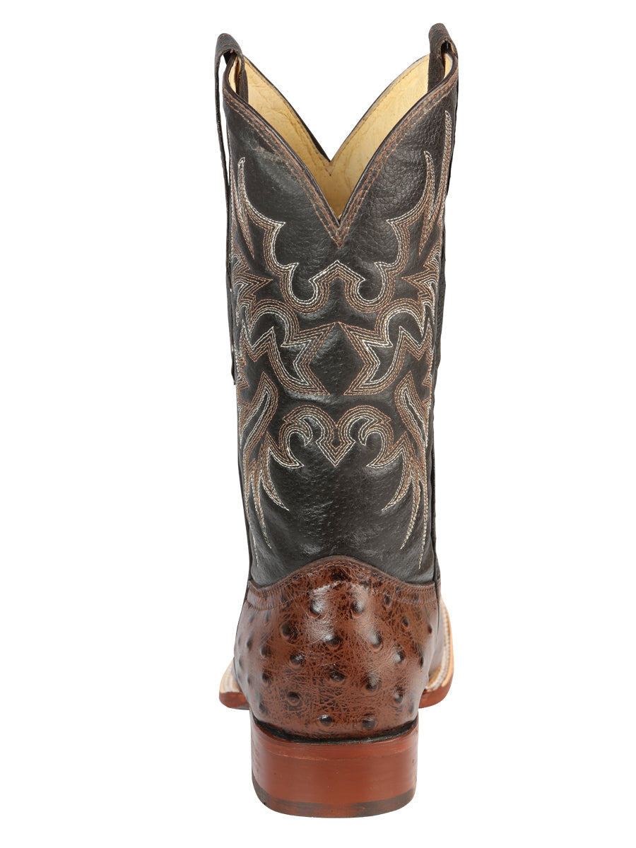 El Senor de los Cielos Rodeo Boot Imitation Ostrich Brown 44934
