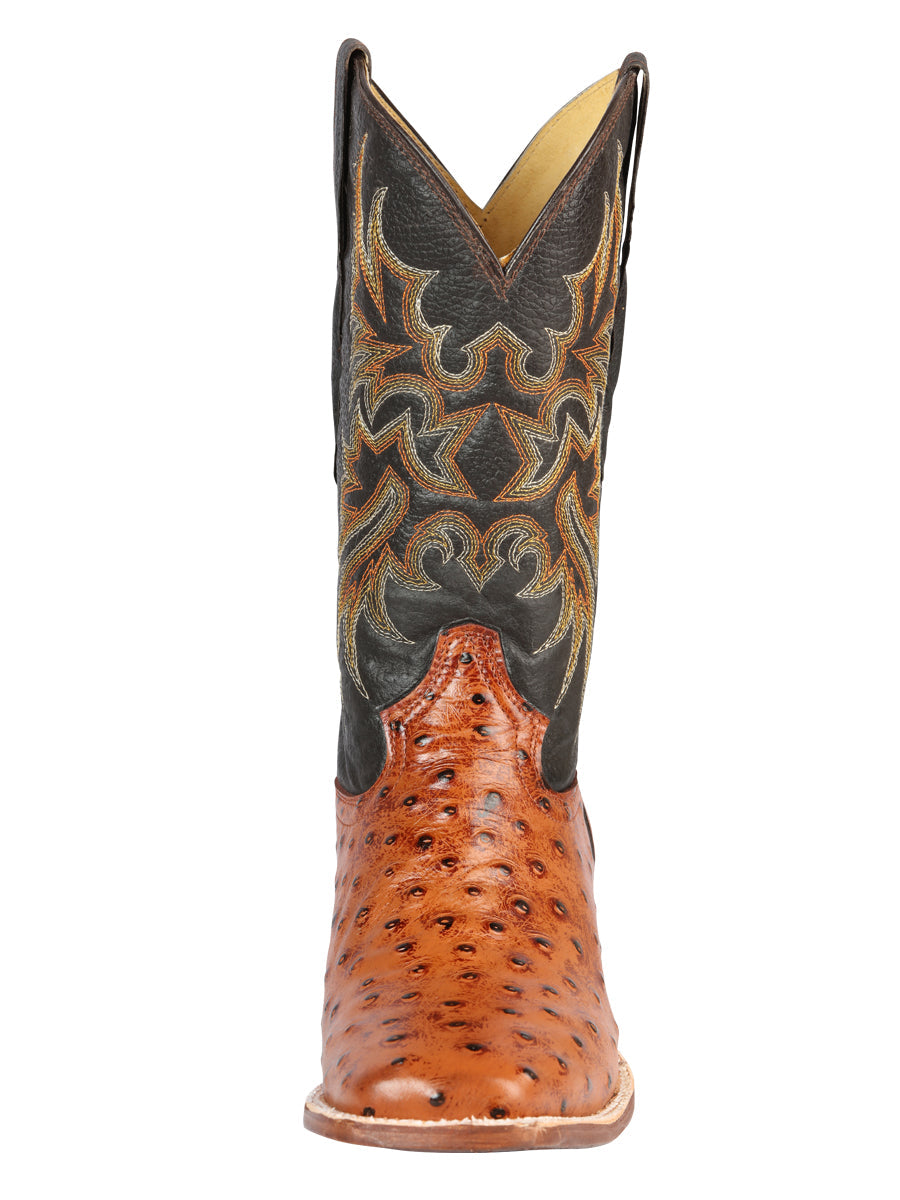 Embossed Cognac Ostrich 44936