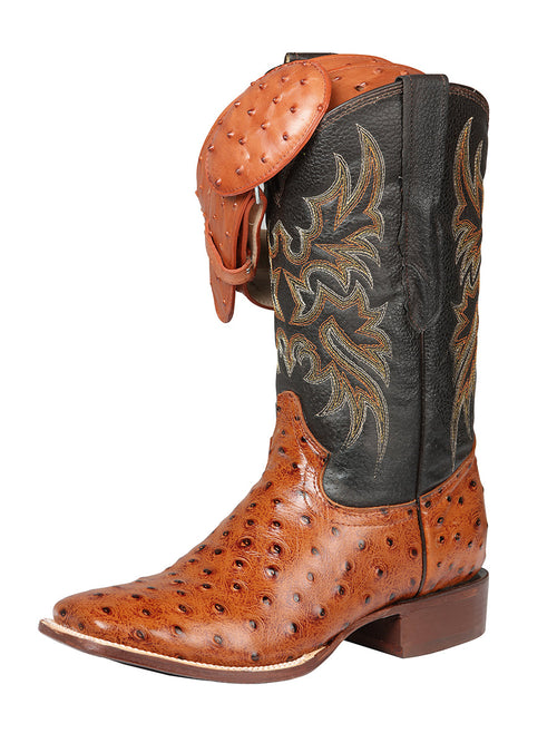 Embossed Cognac Ostrich 44936