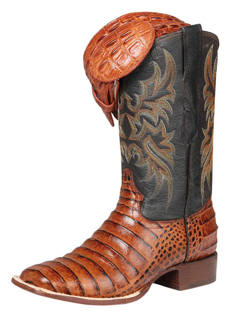 El General Rodeo Boots - Alligator Print - Cognac 44939