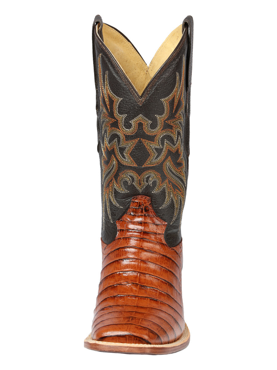 El General Rodeo Boots - Alligator Print - Cognac 44939