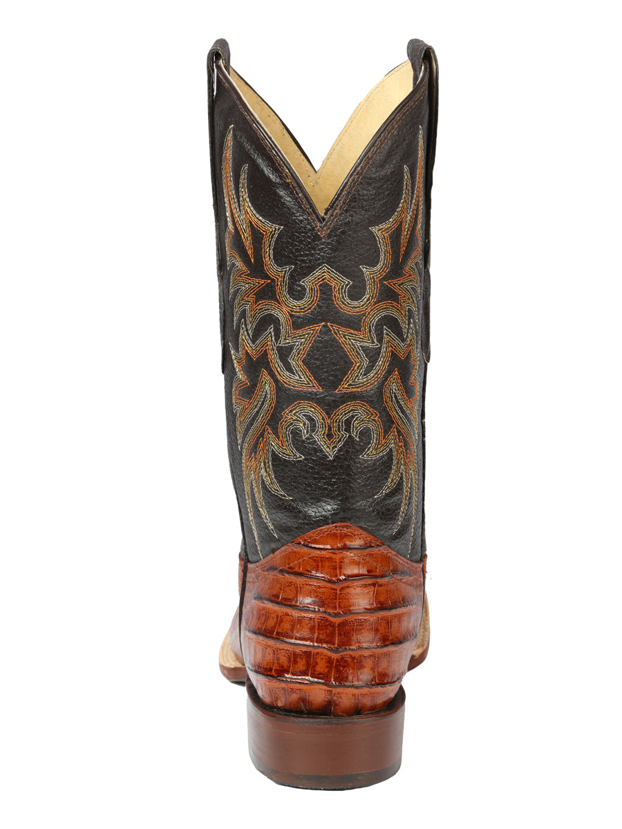 El General Rodeo Boots - Alligator Print - Cognac 44939