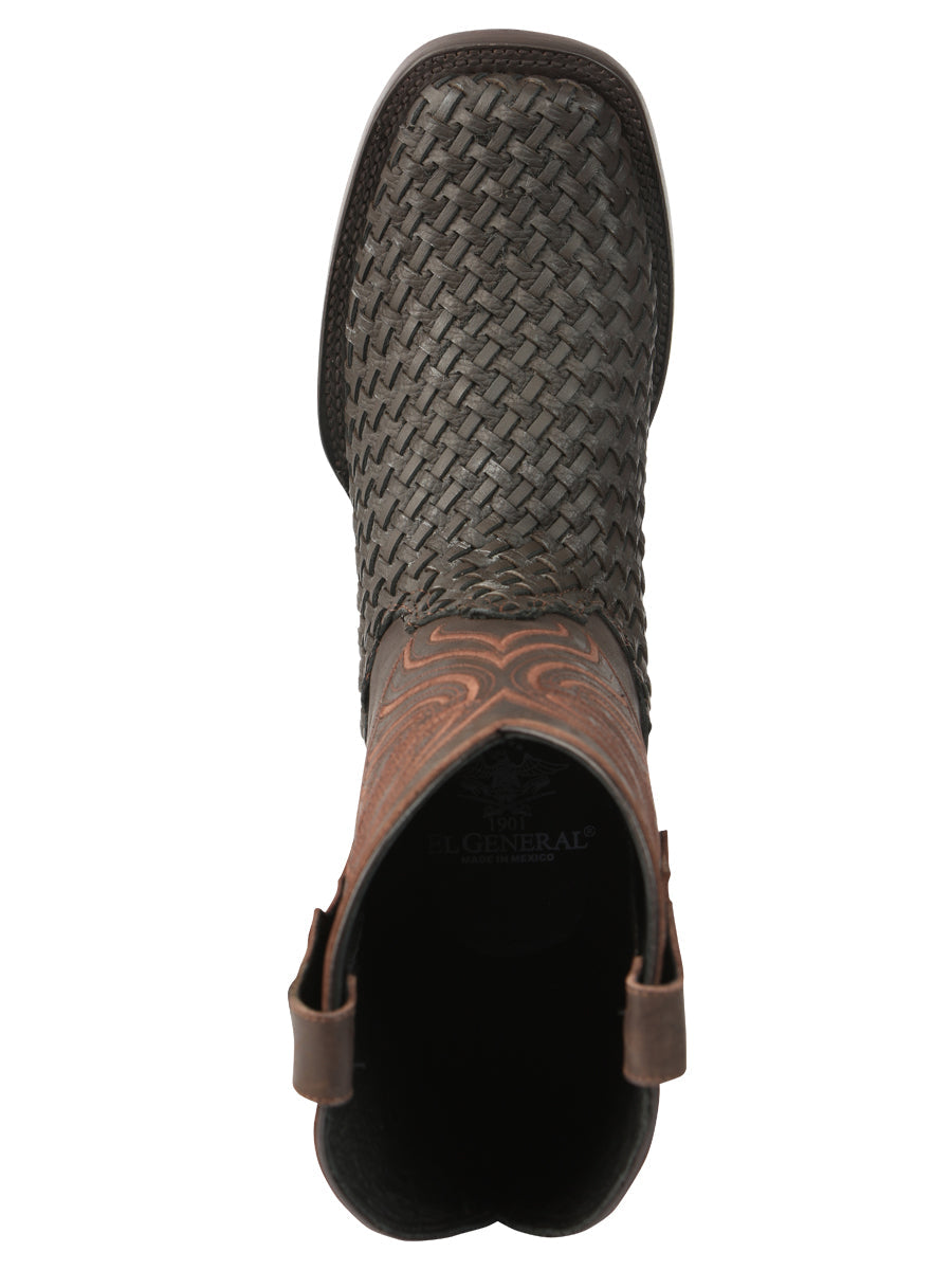 El General Leather Rodeo Boots Petatillo Chocolate 45013