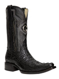 El General Men's Exotic Hornback Caiman Cowboy Boots - Black 45081