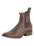 El General Men's Python Print Ankle Boots - Brown 45092