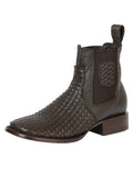 El General Rodeo Brown Woven Ankle Boots 45177