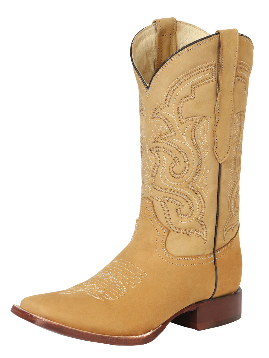 El General Men's Rodeo Boot Nubuck Honey 45204