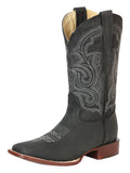 El General Men's Rodeo Boot - Crazy Leather - Black 45207