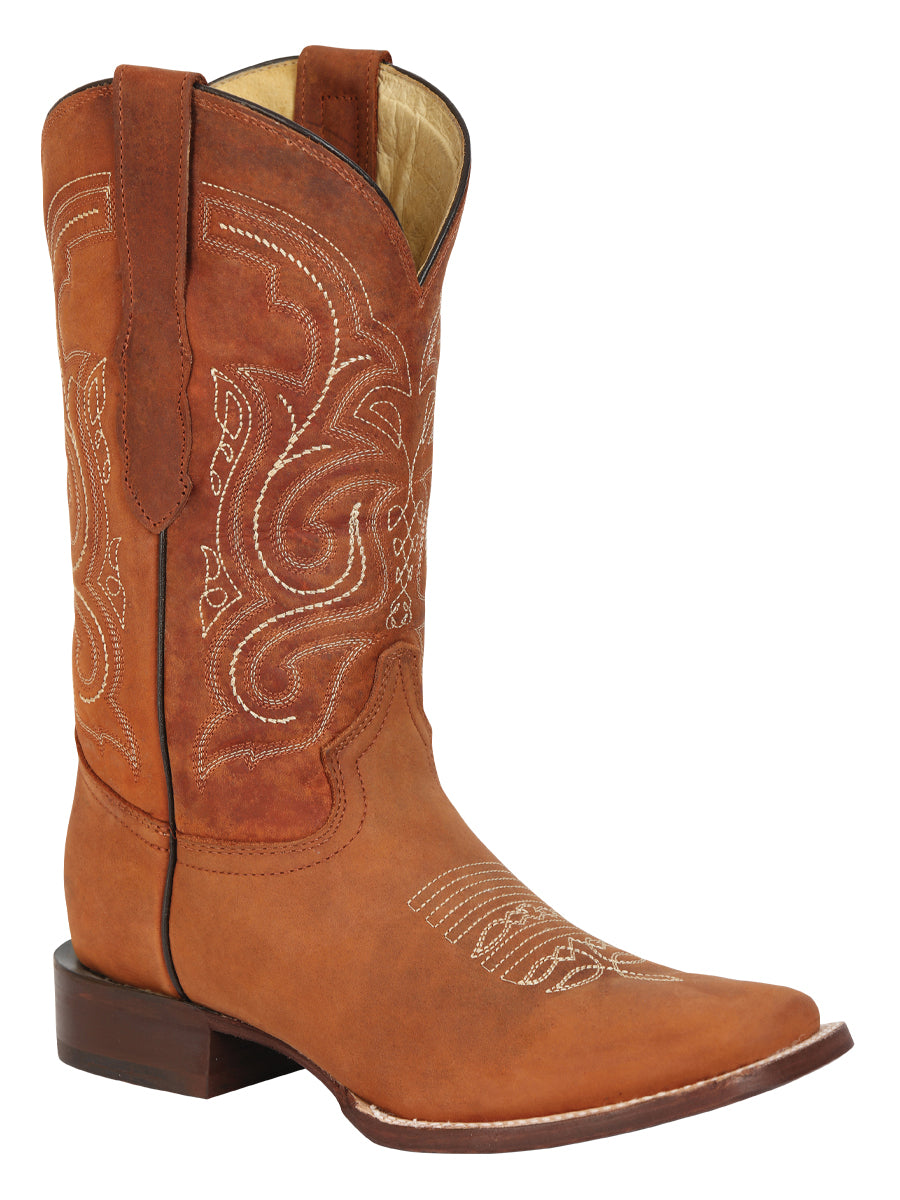 El General Men's Rodeo Boot - Crazy Leather - Cognac 45208