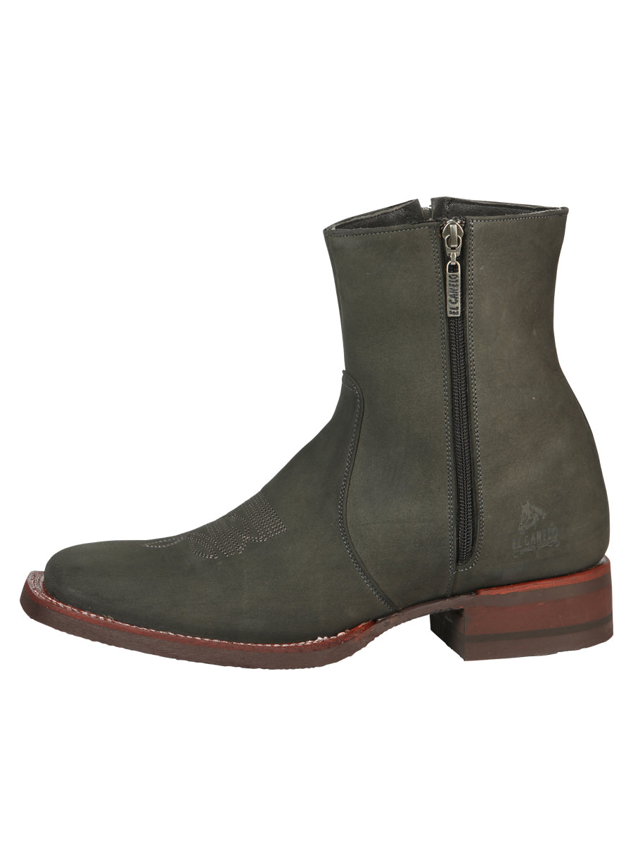 El Canelo Men's Ankle Boots - Nobuck Gray 45213