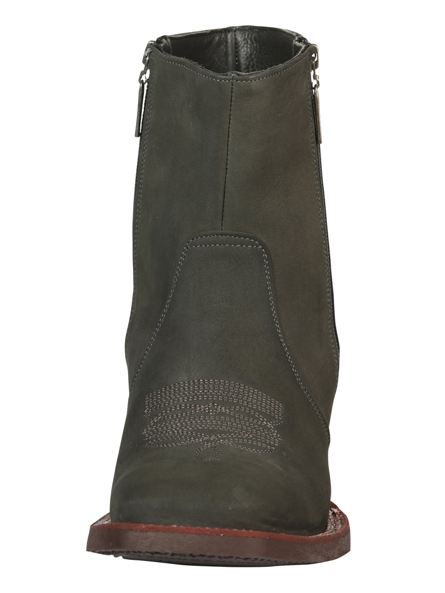 El Canelo Men's Ankle Boots - Nobuck Gray 45213